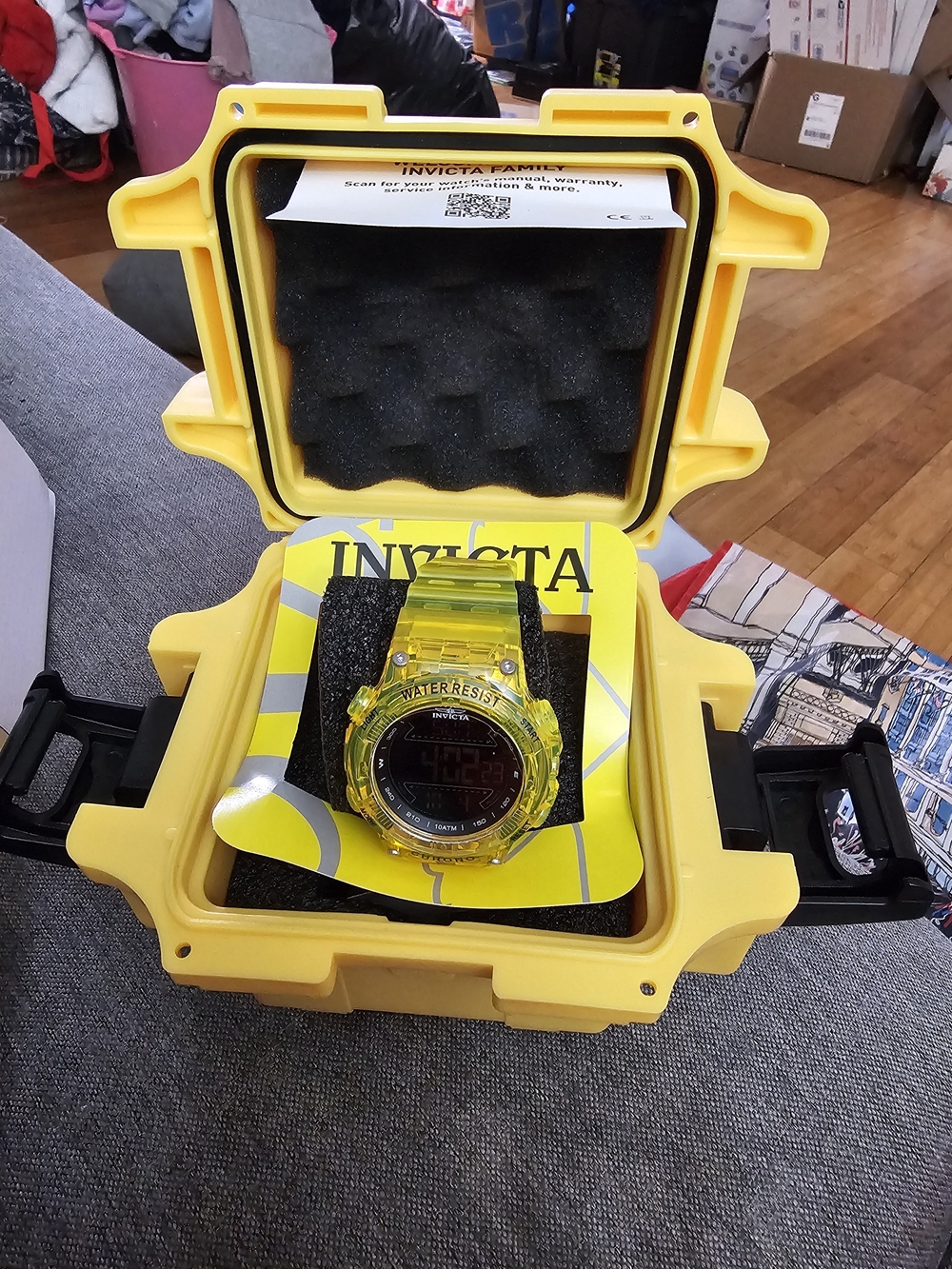 Invicta Yellow Transparent Digital Sports Watch
